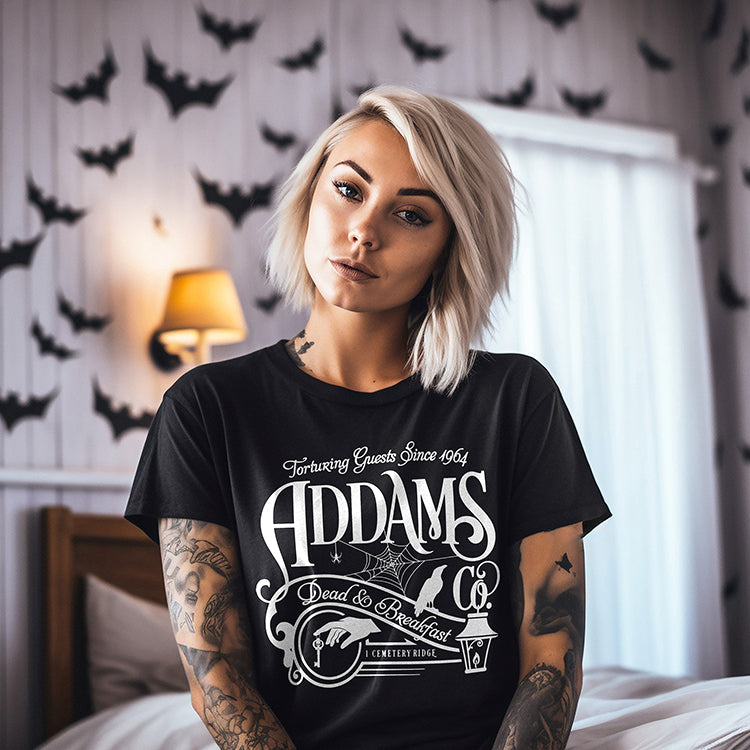 Addams Dead & Breakfast Lightweight Tee - Final Sale