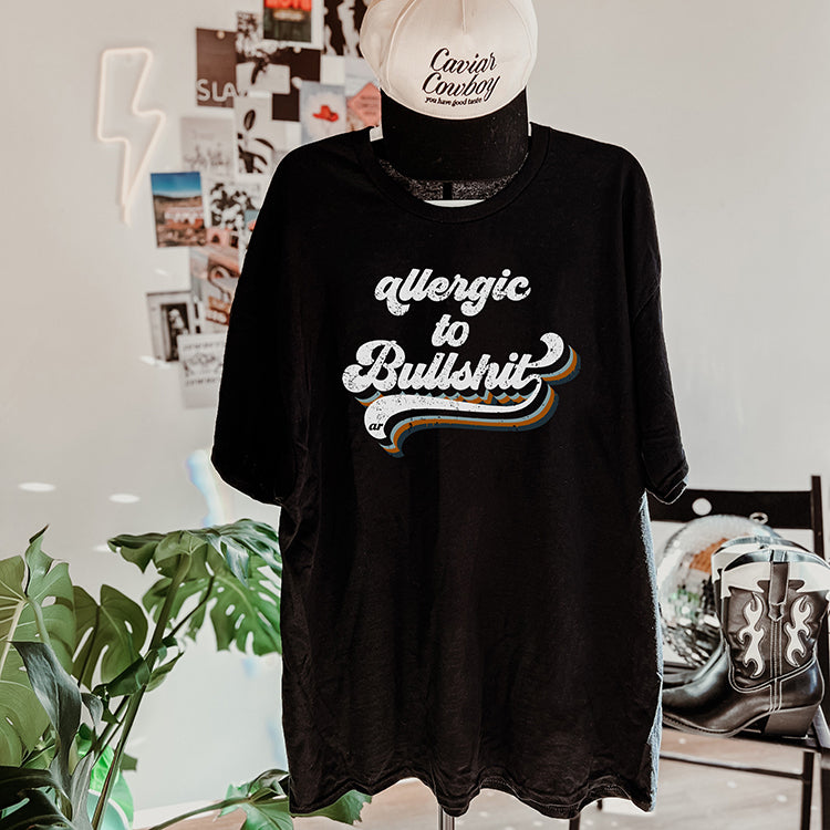 Allergic To Bullshit Retro Heavyweight Graphic Tee