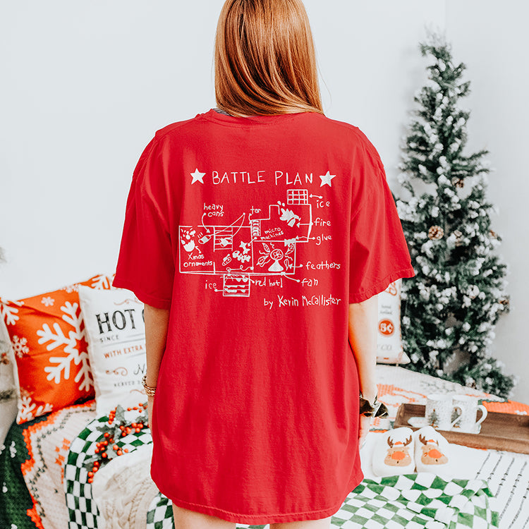 Home Alone Battle Plan Heavyweight Christmas Tee
