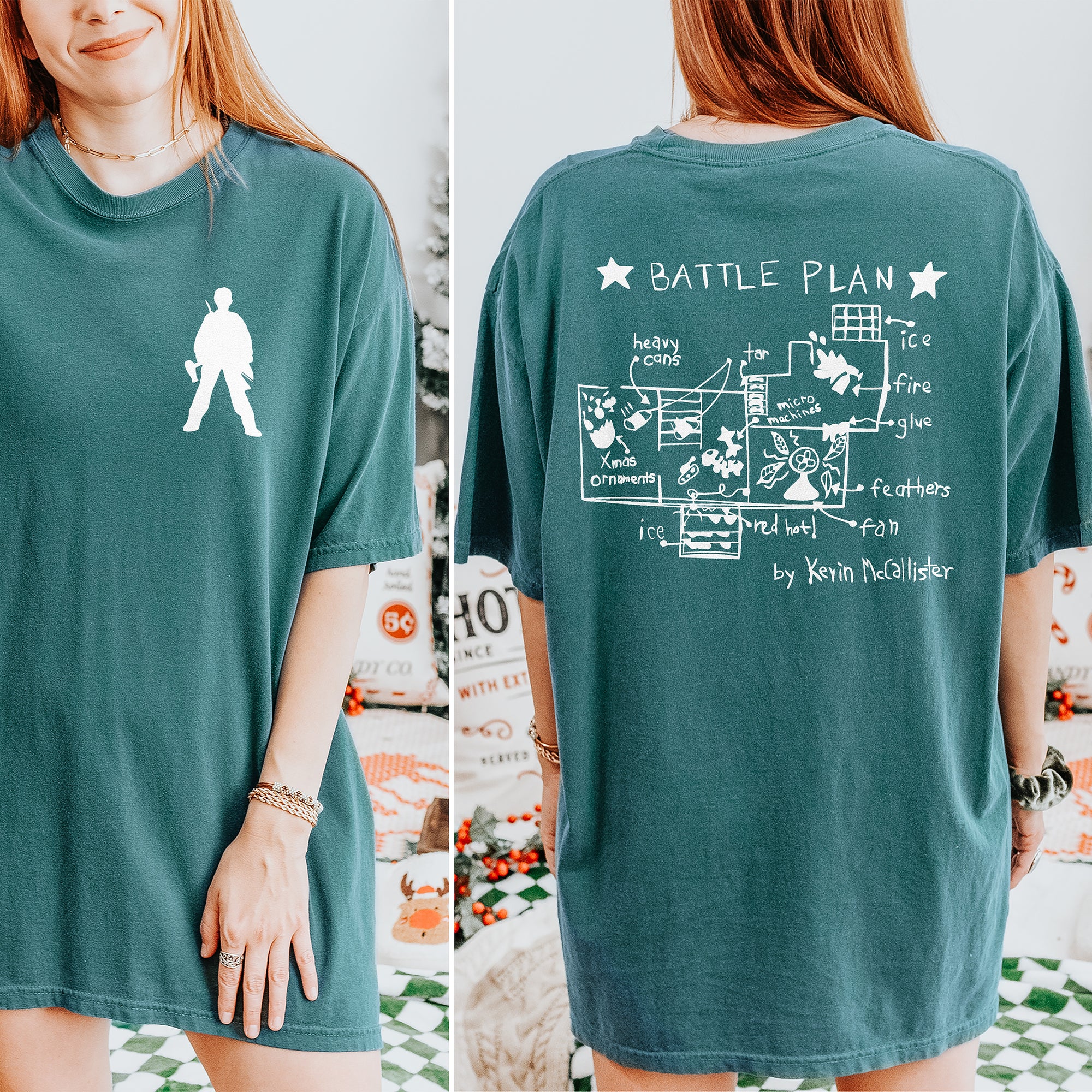 Home Alone Battle Plan Heavyweight Christmas Tee