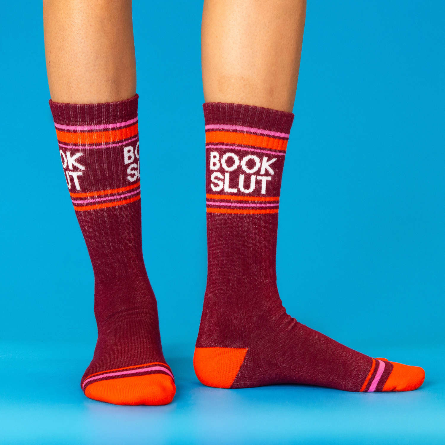 Book Slut Gym Socks – Funny Socks for Book Lovers & Readers