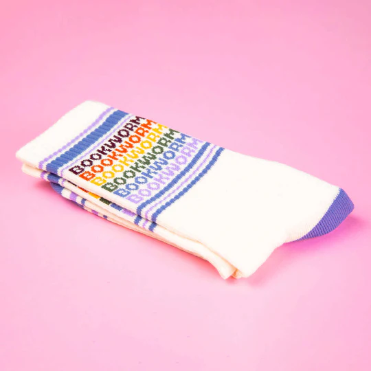 Bookworm Vintage Rainbow Socks – Funny Unisex Reading Gift