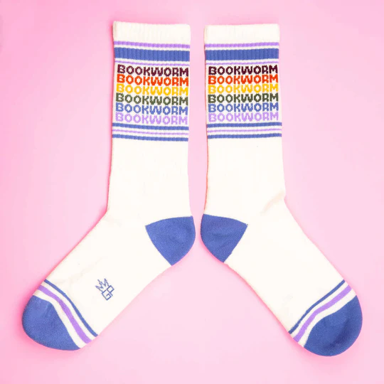 Bookworm Vintage Rainbow Socks – Funny Unisex Reading Gift