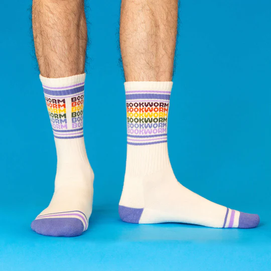 Bookworm Vintage Rainbow Socks – Funny Unisex Reading Gift