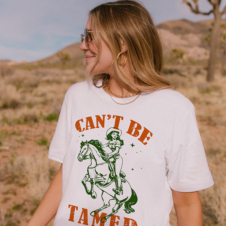 Can't Be Tamed Western Cowgirl Graphic Tee