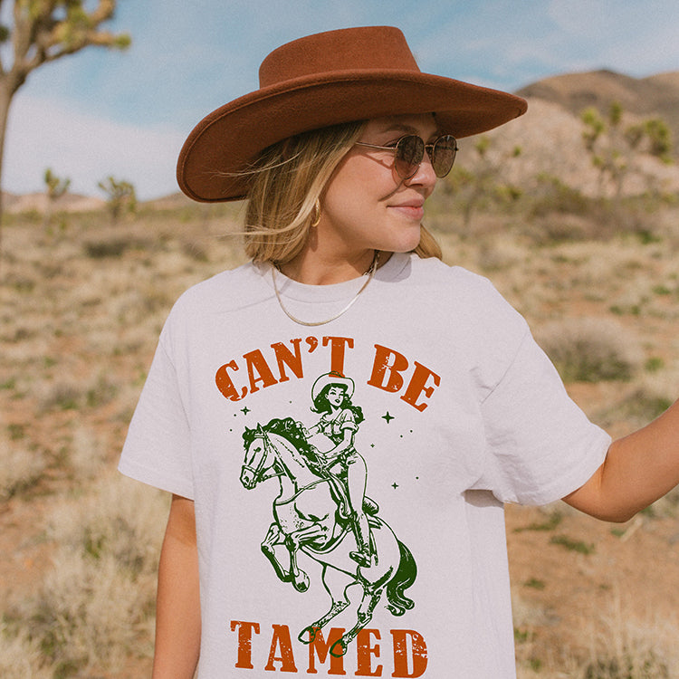 Can't Be Tamed Western Cowgirl Graphic Tee