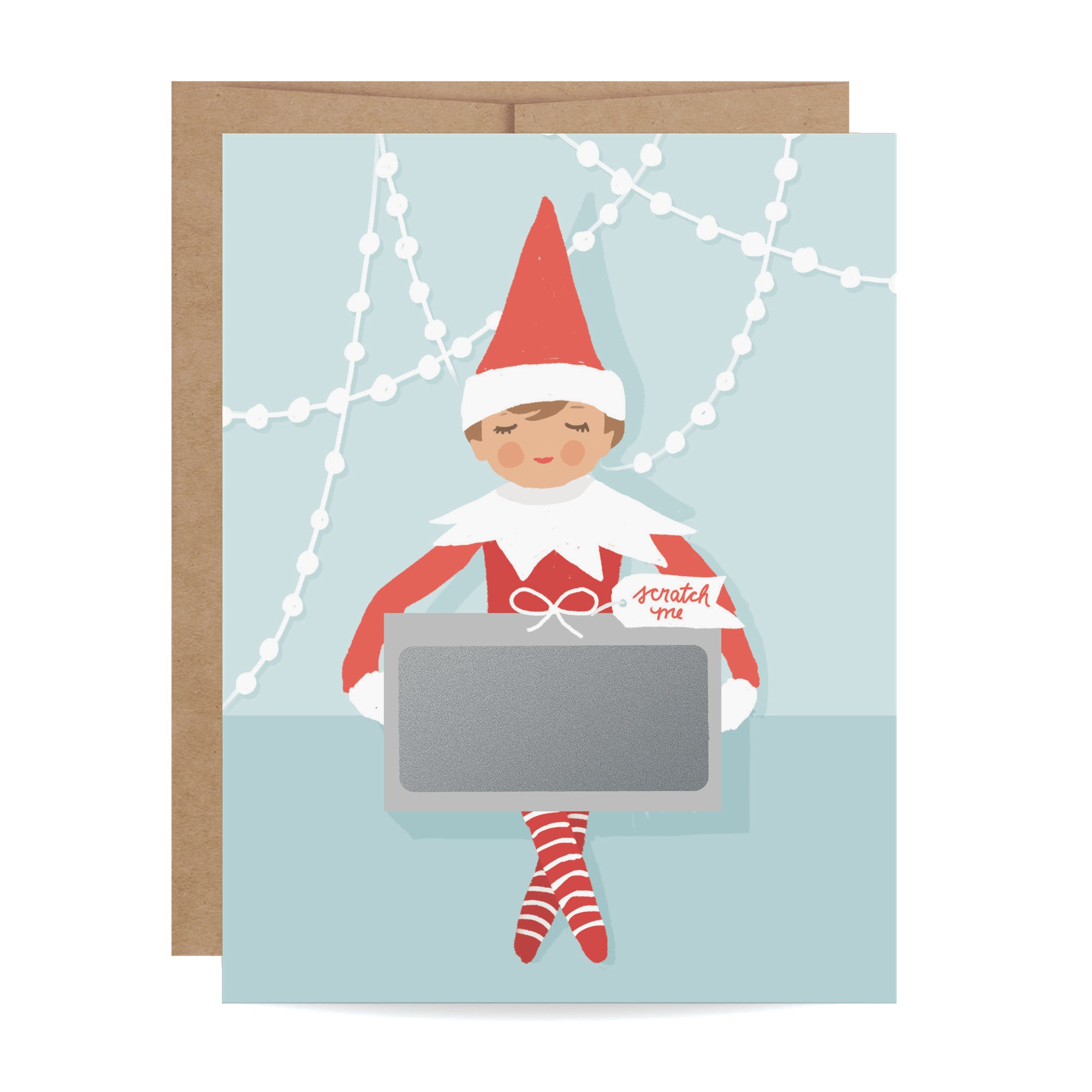 Elf on the Shelf Scratch-Off Card – Interactive Christmas Greeting Card | Made in USA