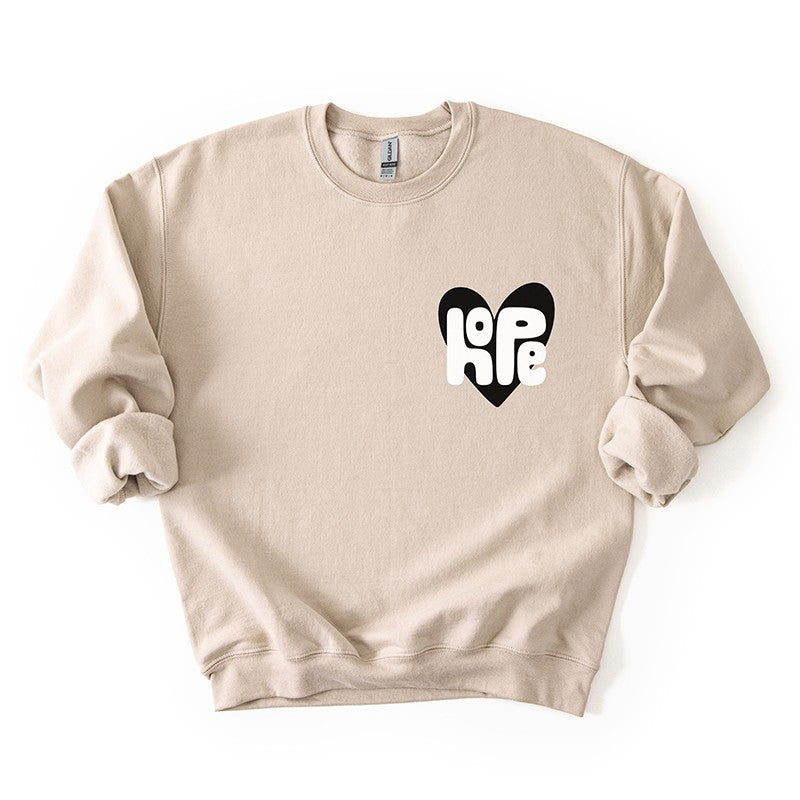 Hearts for Hope Sweatshirt - Sand