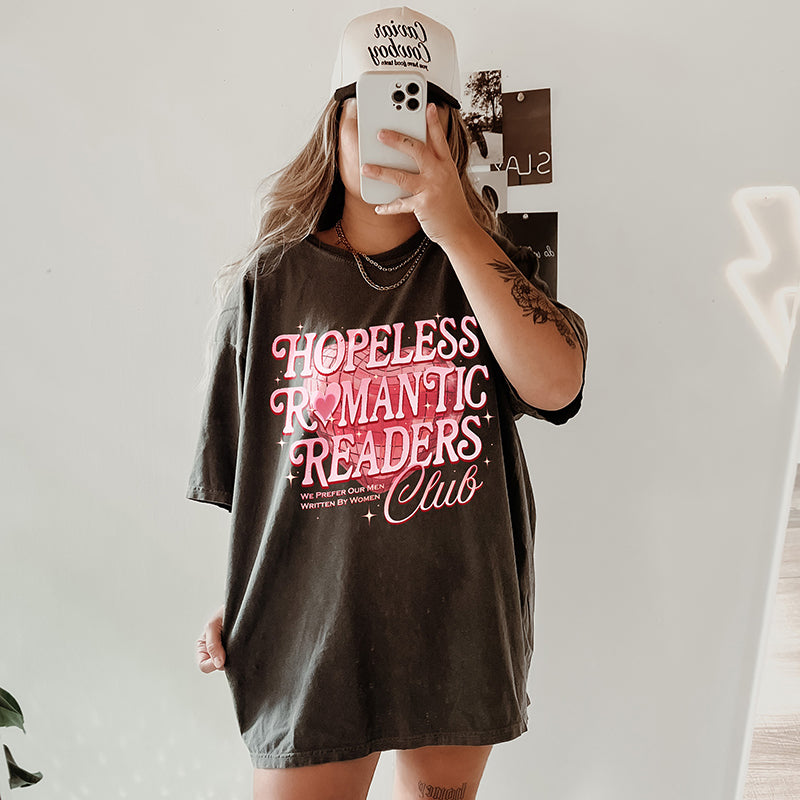 Hopeless Romantic Readers Club Heavyweight Tee