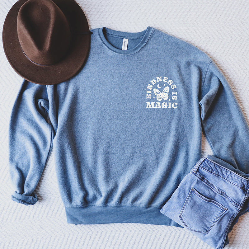 Kindness Is Magic Embroidered Crewneck Sweatshirt - Final Sale