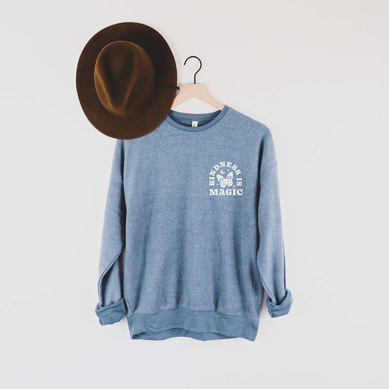 Kindness Is Magic Embroidered Crewneck Sweatshirt - Final Sale