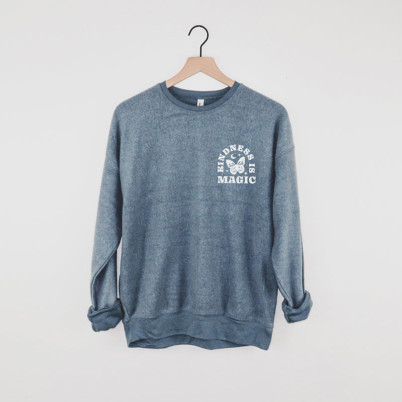 Kindness Is Magic Embroidered Crewneck Sweatshirt - Final Sale