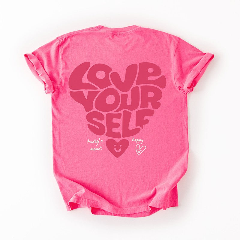 Love Yourself Tee - Neon Pink