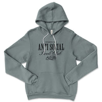 Blue storm Antisocial Book Club hoodie – cozy bookish sweatshirt with members only design for readers and introverts