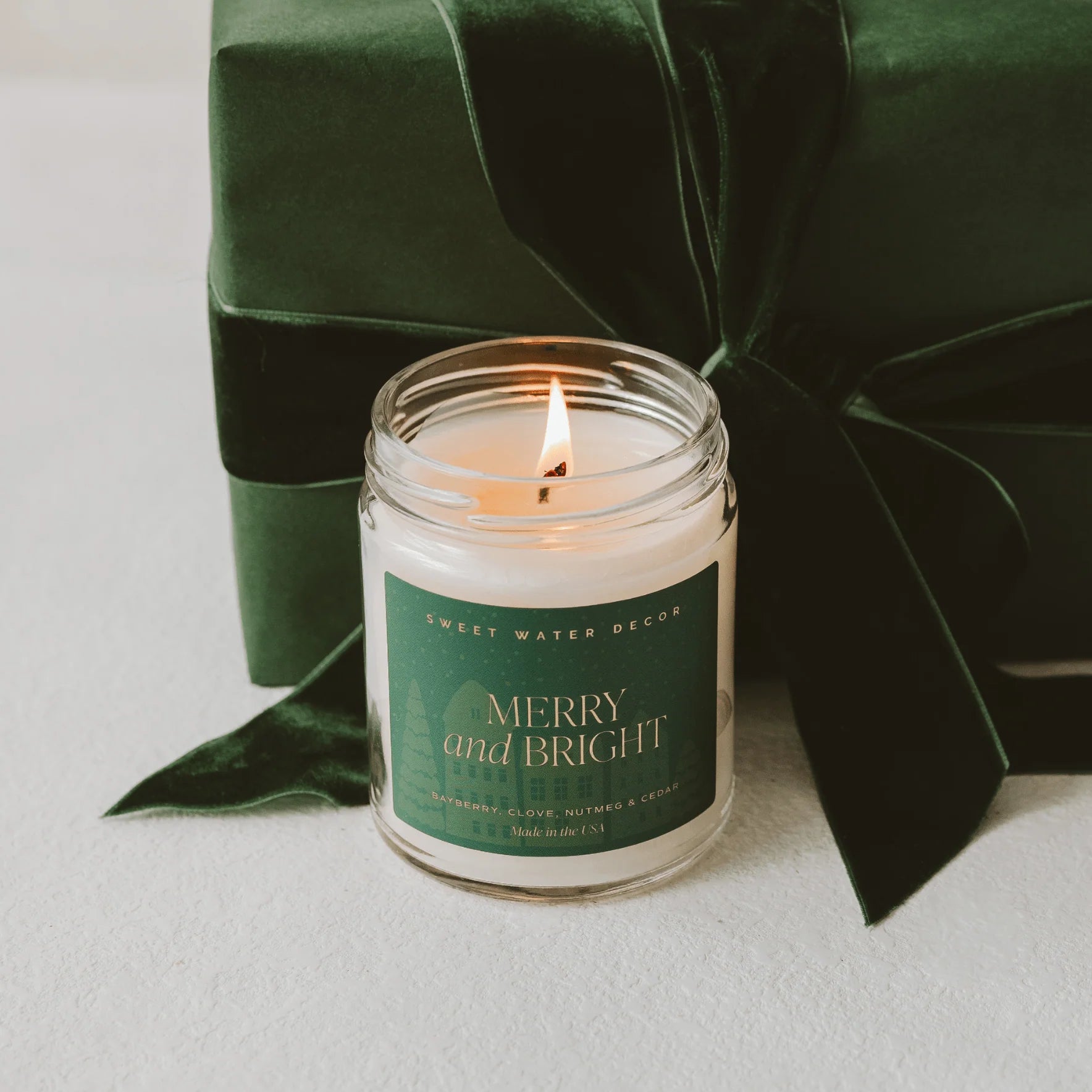 Merry and Bright Candle – Christmas Bayberry & Clove Scent | Holiday Gift