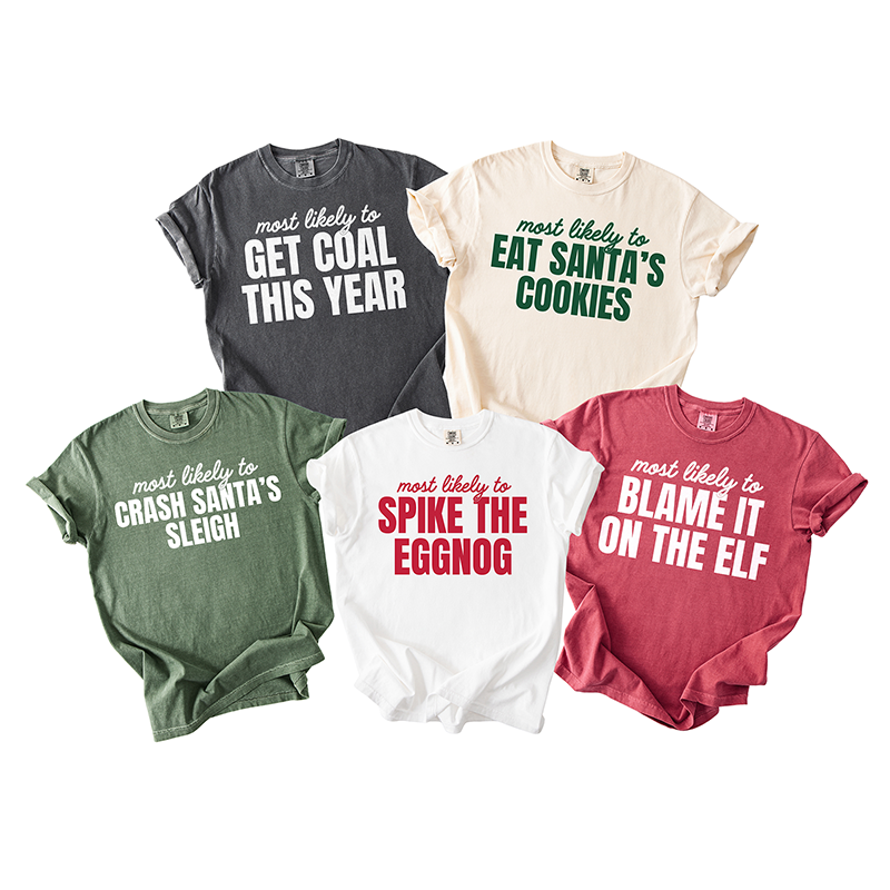 Most Likely To Christmas Tee Collection – Holiday Shirts