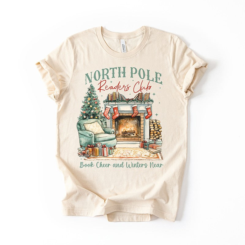North Pole Readers Club Tee – Bookish Holiday Shirt