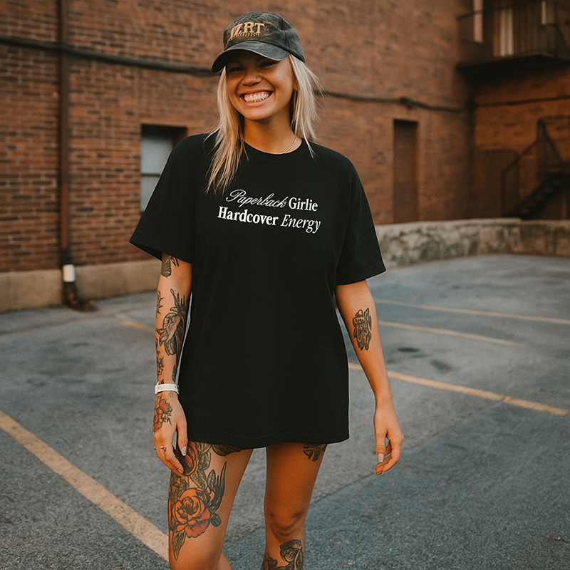 Paperback Girlie, Hardcover Energy Graphic Tee
