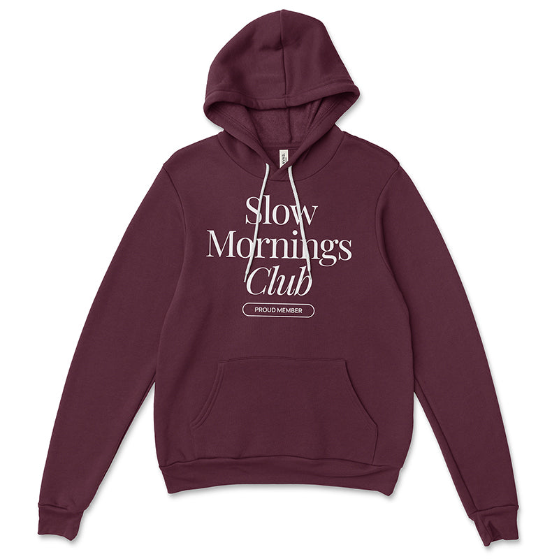 Slow Mornings Club Hoodie | Cozy Coffee Lover Sweatshirt