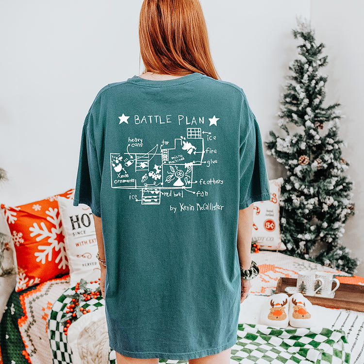 Home Alone Battle Plan Heavyweight Christmas Tee