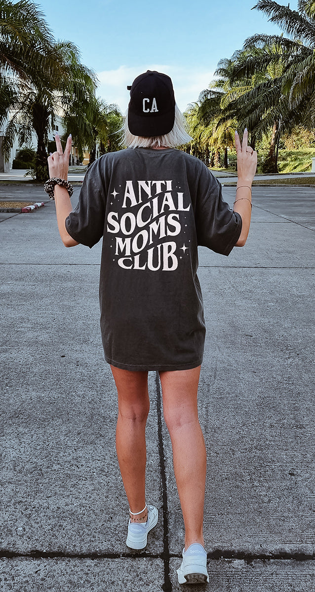 Anti Social Moms Club Heavyweight Tee