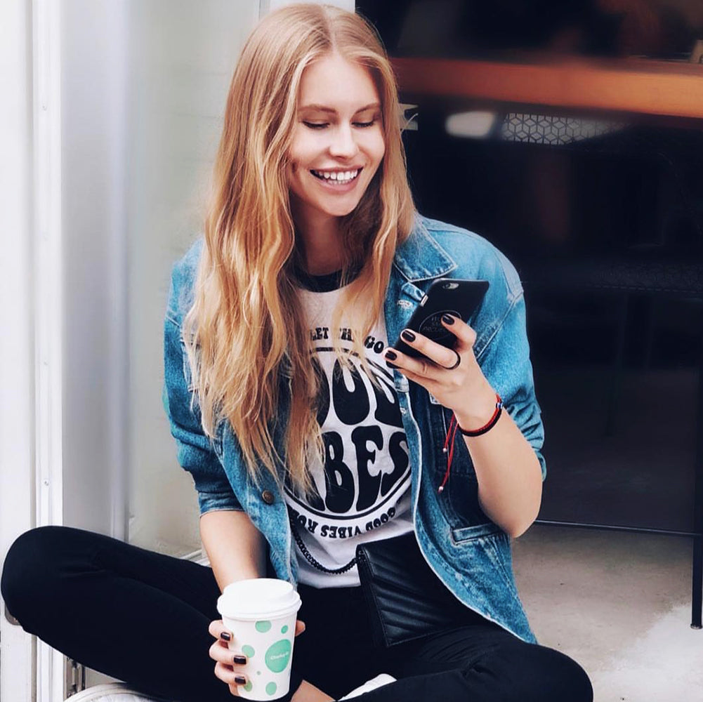 Good Vibes Ringer Tee (Wholesale)