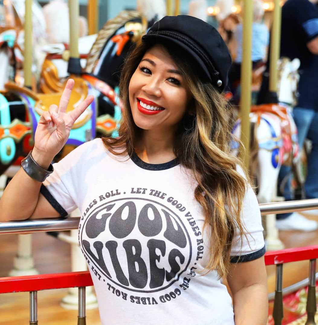Good Vibes Ringer Tee (Wholesale)