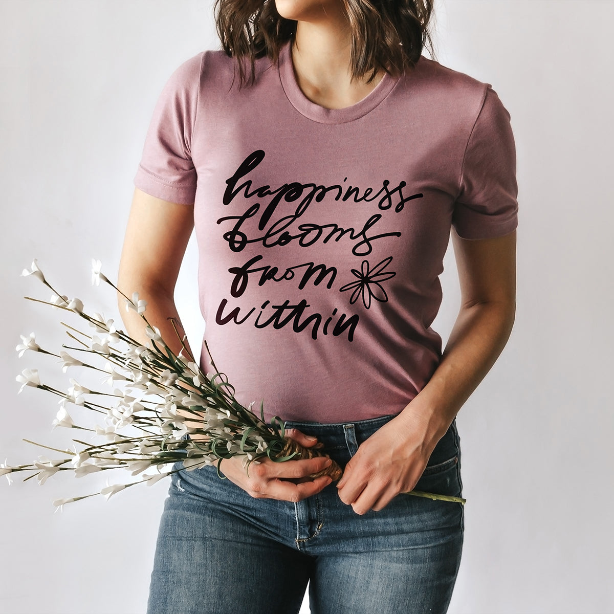 Happiness Blooms From Within Lightweight Tee (Wholesale)