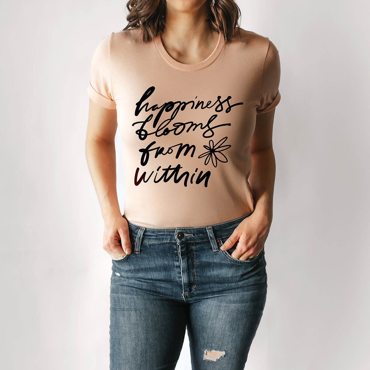 Happiness Blooms From Within Lightweight Tee (Wholesale)