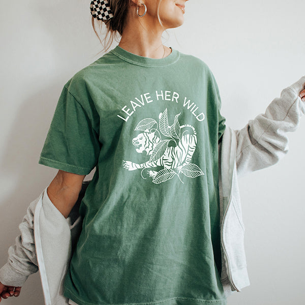 Leave Her Wild Heavyweight Tee (Wholesale)