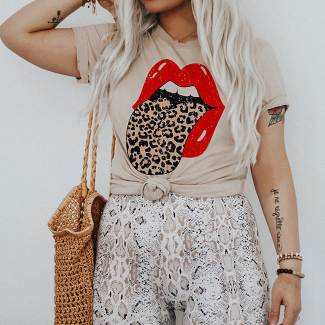Leopard Rocker Lightweight Tee (Wholesale)