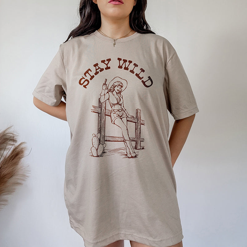 Stay Wild Lightweight Cowgirl Tee (Wholesale)