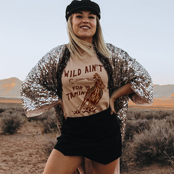 Wild Ain't For Tamin' Lightweight Western Tee