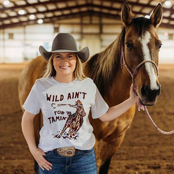 Wild Ain't For Tamin' Lightweight Western Tee