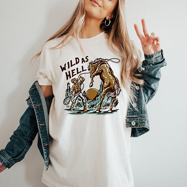 Wild As Hell Western Graphic Tee (Wholesale)