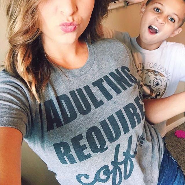 Adulting Requires Coffee Tee - Alley & Rae Apparel