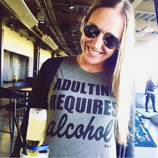 Adulting Requires Alcohol Funny T Shirt by Alley & Rae Apparel