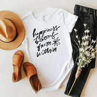 Happiness Blooms From Within Lightweight Tee - Alley & Rae Apparel