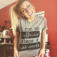 I Run On Caffeine Chaos & Cuss Words® Tee - Alley & Rae Apparel