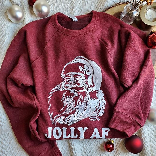Jolly AF Sweatshirt - Alley & Rae Apparel