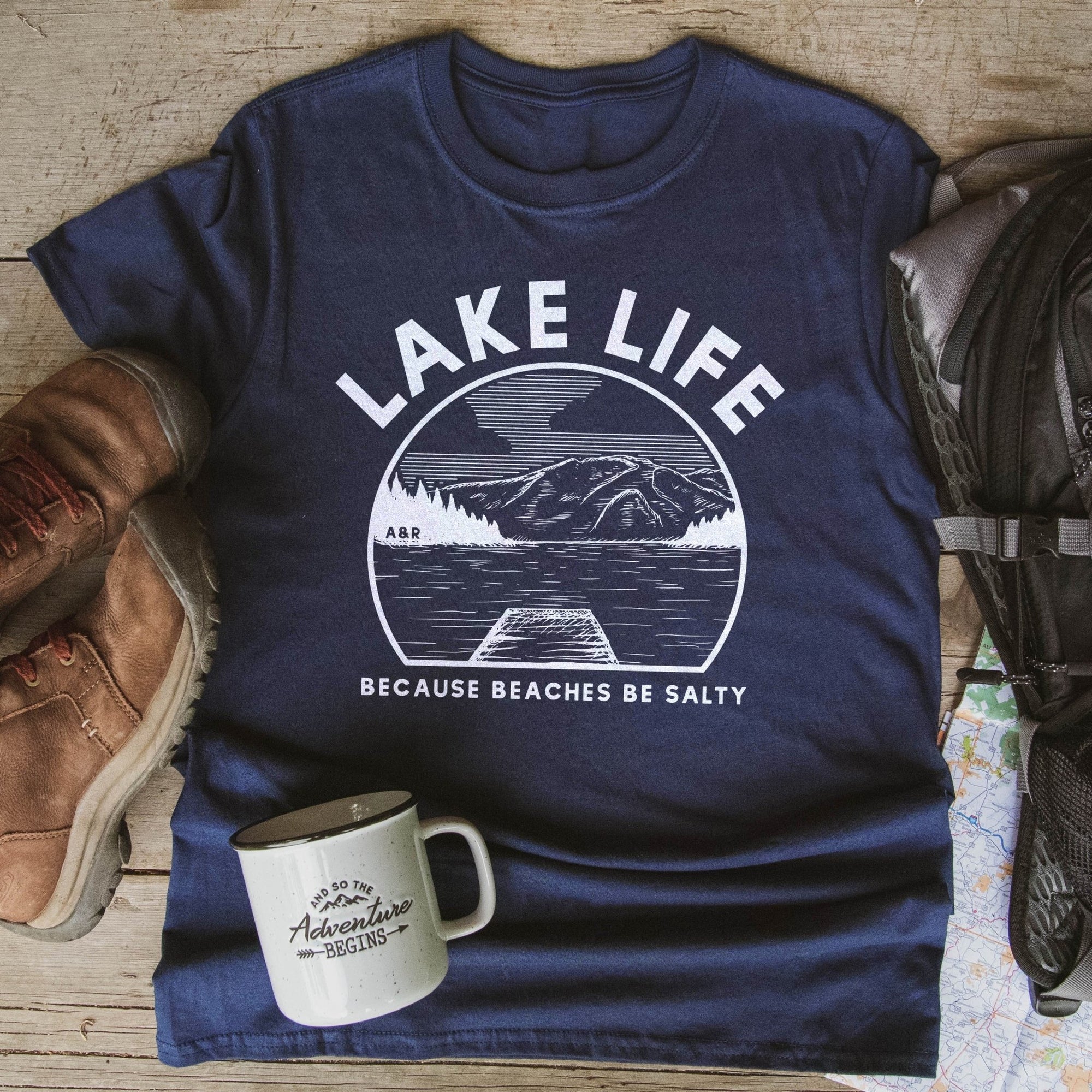 Lake Life Lightweight Tee - Alley & Rae Apparel