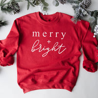 Merry + Bright Christmas Crewneck Sweatshirt - Alley & Rae Apparel