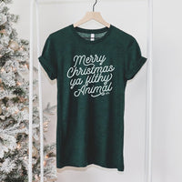 Merry Christmas Ya Filthy Animal Lightweight Tee - Alley & Rae Apparel