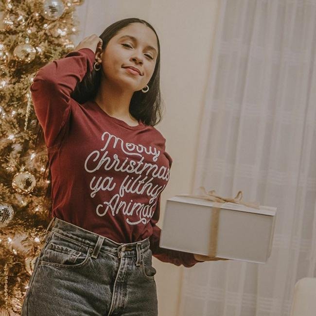 Merry Christmas Ya Filthy Animal Long Sleeve Tee Shirt - Alley & Rae Apparel