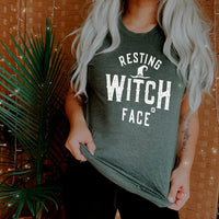 Resting Witch Face Lightweight Tee - Alley & Rae Apparel